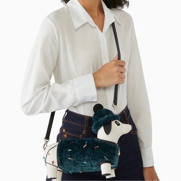 ♠️New Kate Spade Holiday Claude Dachshund Dog Crossbody Bag - Picture 2 of 8